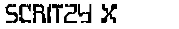 Scritzy X font