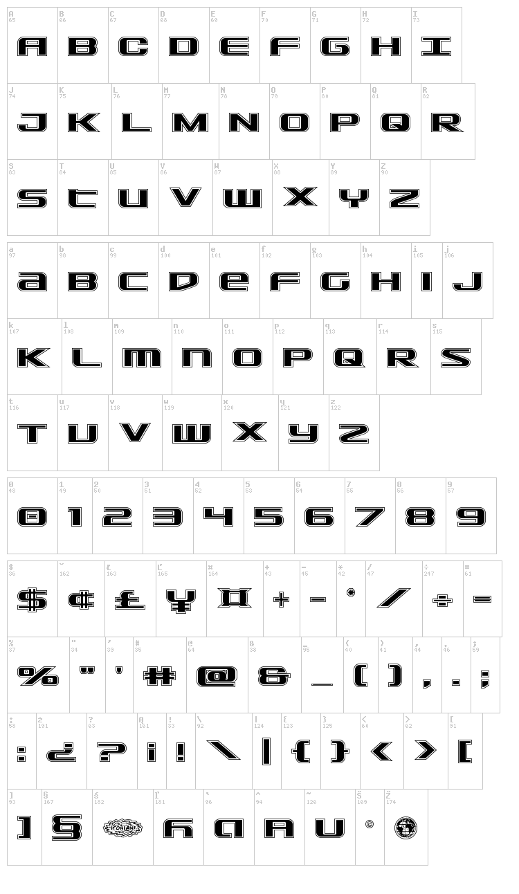 SDF font map