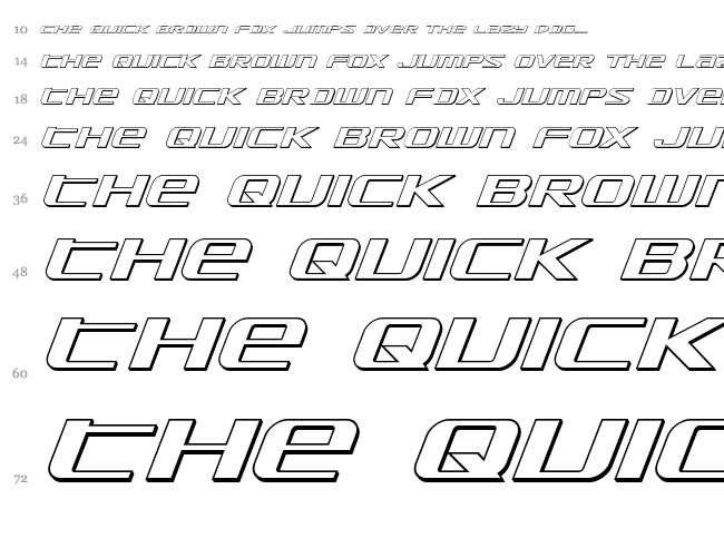 SDF font waterfall