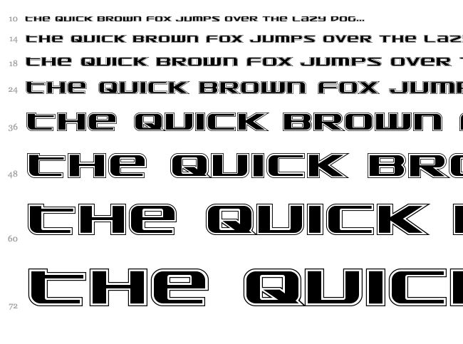 SDF font waterfall