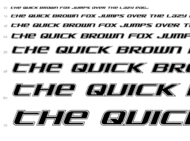 SDF font waterfall