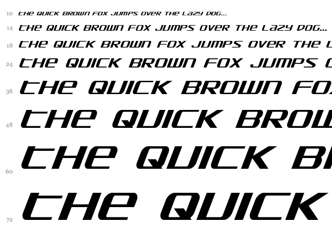 SDF font waterfall