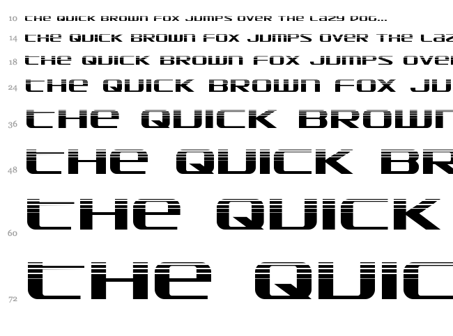 SDF font waterfall
