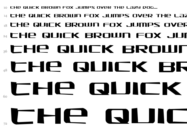 SDF font waterfall