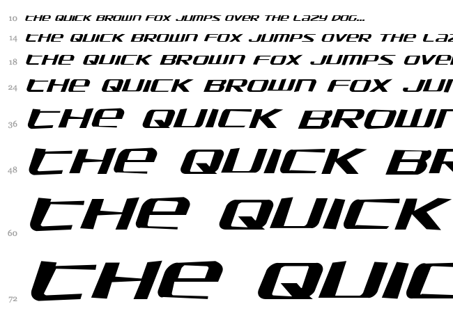 SDF font waterfall