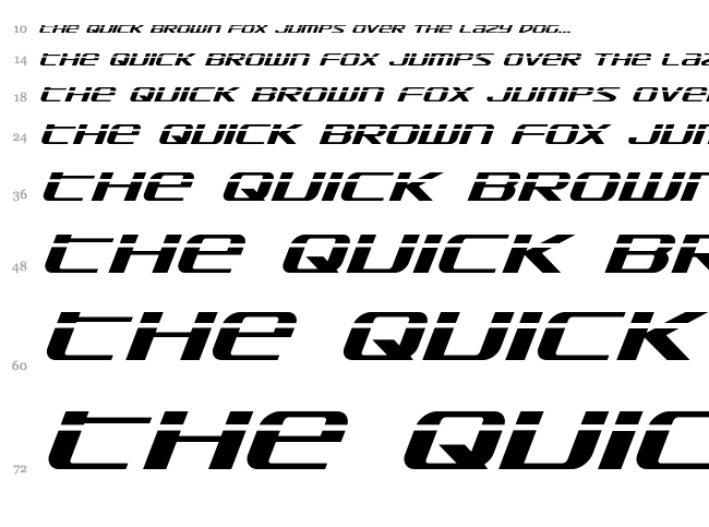 SDF font waterfall