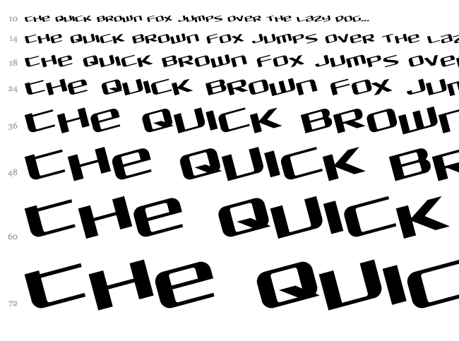 SDF font waterfall