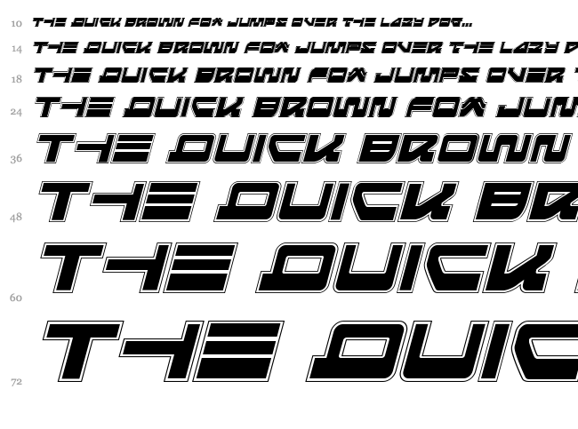 Searider Falcon font waterfall
