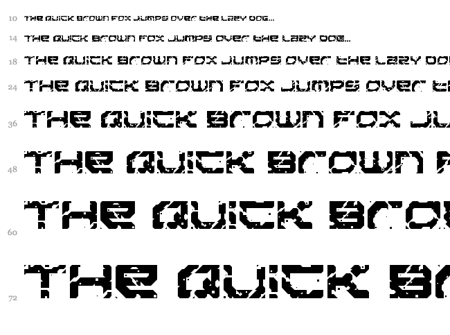 Sector 017 font waterfall