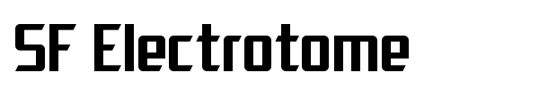 SF Electrotome font