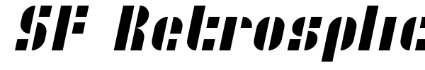 SF Retrosplice font