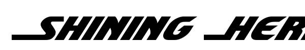 Shining Herald font preview