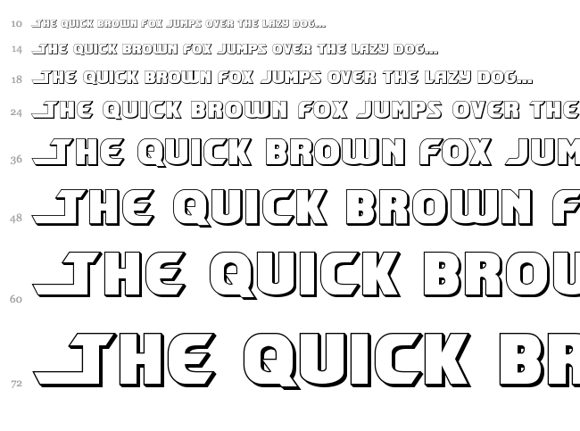 Shining Herald font waterfall