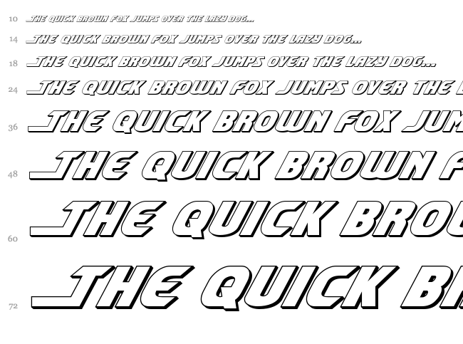 Shining Herald font waterfall