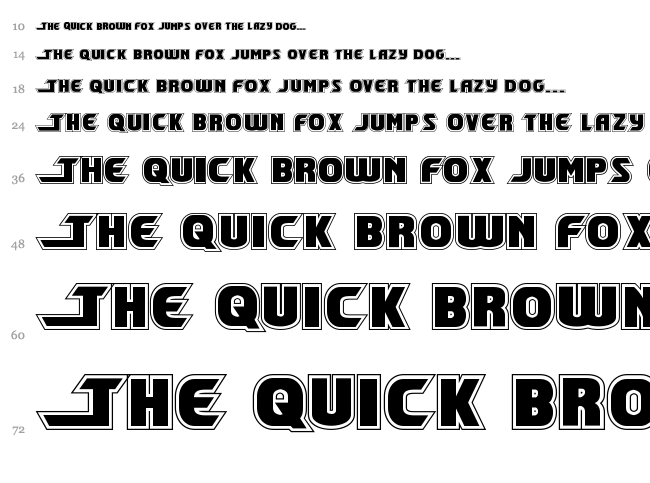 Shining Herald font waterfall