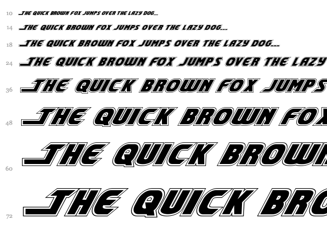 Shining Herald font waterfall