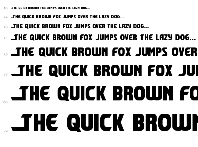 Shining Herald font waterfall
