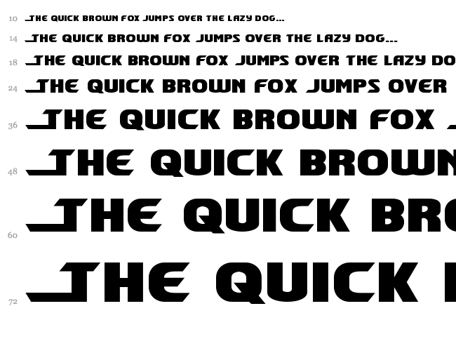 Shining Herald font waterfall