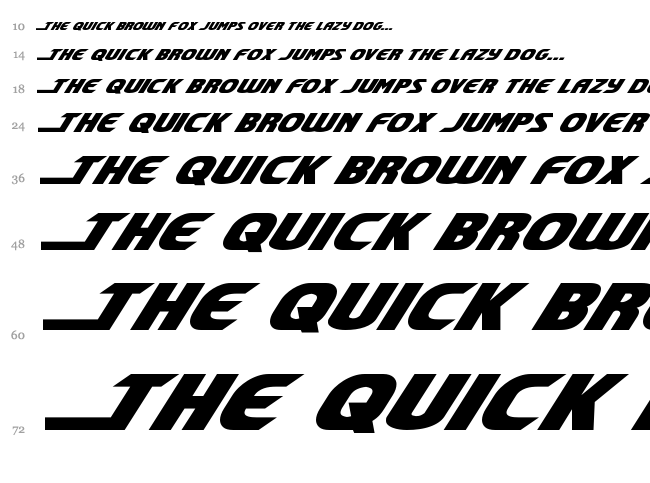 Shining Herald font waterfall