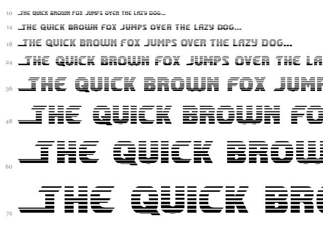 Shining Herald font waterfall
