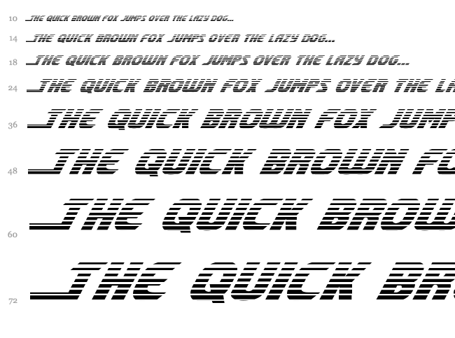 Shining Herald font waterfall