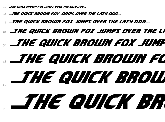 Shining Herald font waterfall