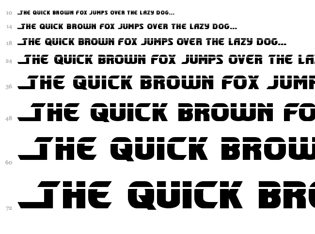 Shining Herald font waterfall