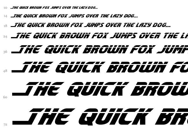 Shining Herald font waterfall