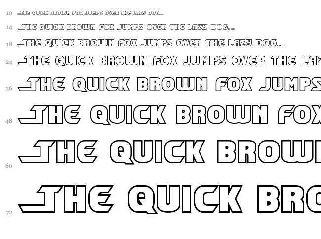 Shining Herald font waterfall
