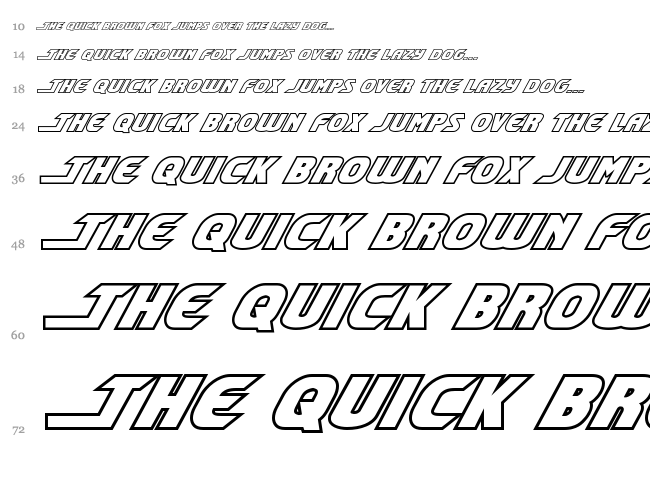 Shining Herald font waterfall