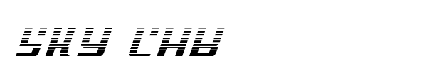 Sky Cab font preview
