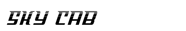 Sky Cab font preview