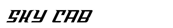 Sky Cab font preview