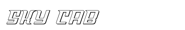 Sky Cab font preview