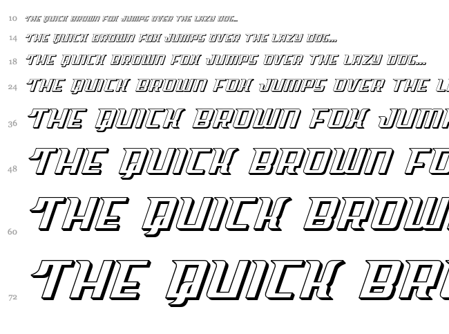Sky Cab font waterfall