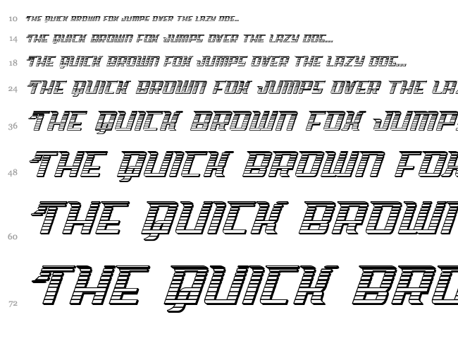 Sky Cab font waterfall
