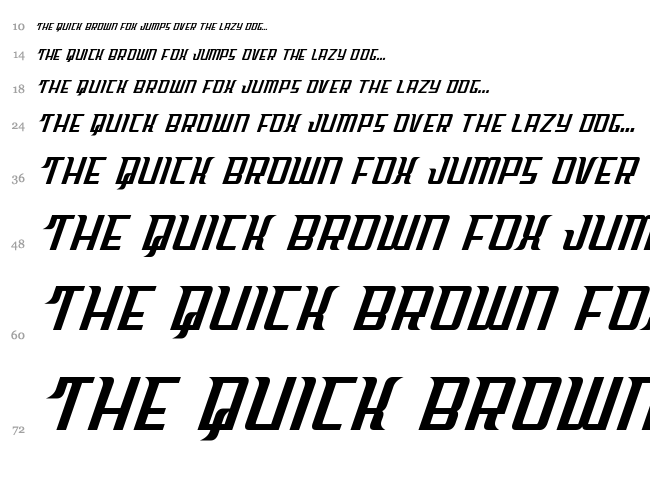 Sky Cab font waterfall