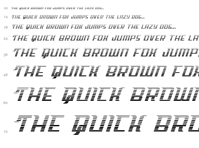Sky Cab font waterfall