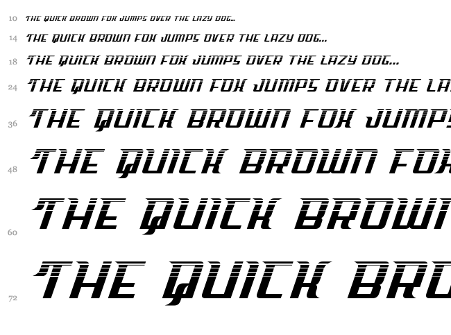 Sky Cab font waterfall