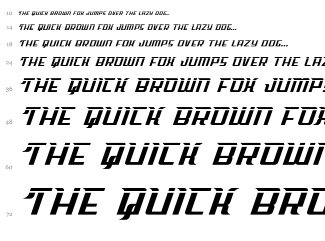 Sky Cab font waterfall