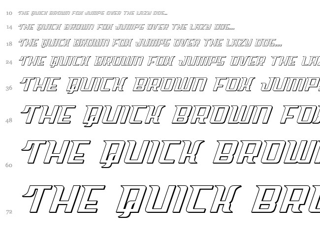 Sky Cab font waterfall