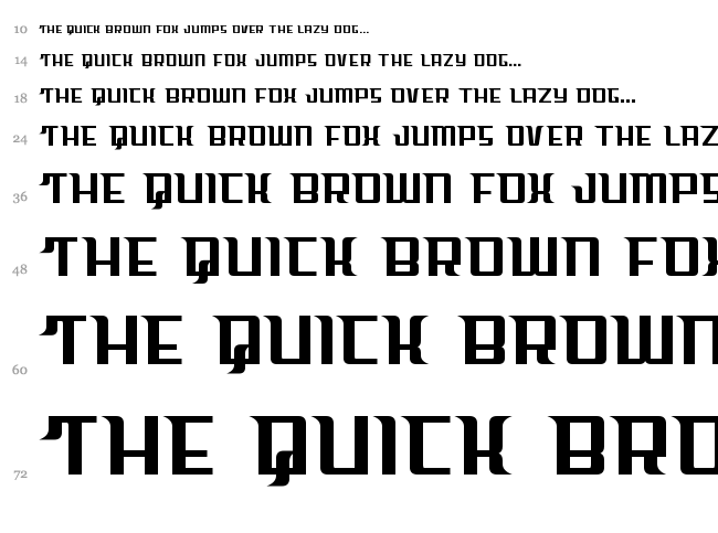 Sky Cab font waterfall