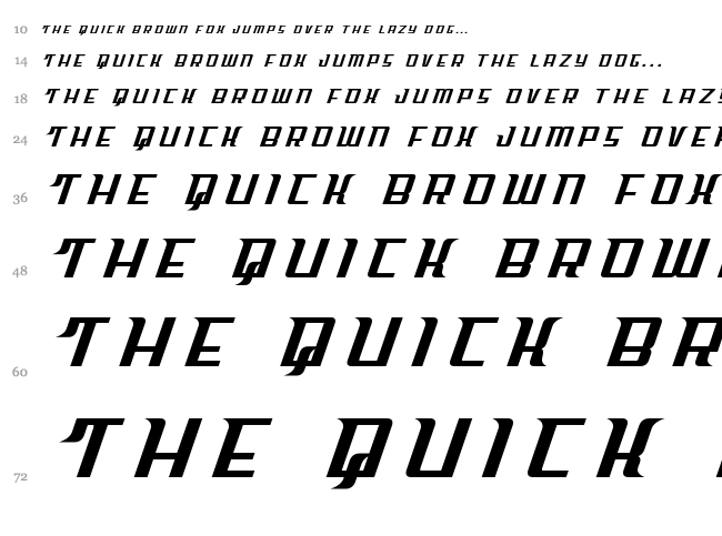 Sky Cab font waterfall
