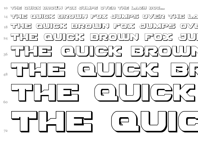 Skyhawk font waterfall