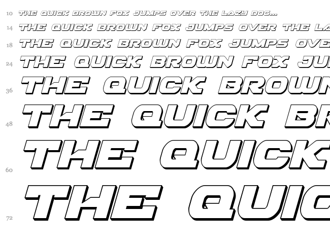 Skyhawk font waterfall