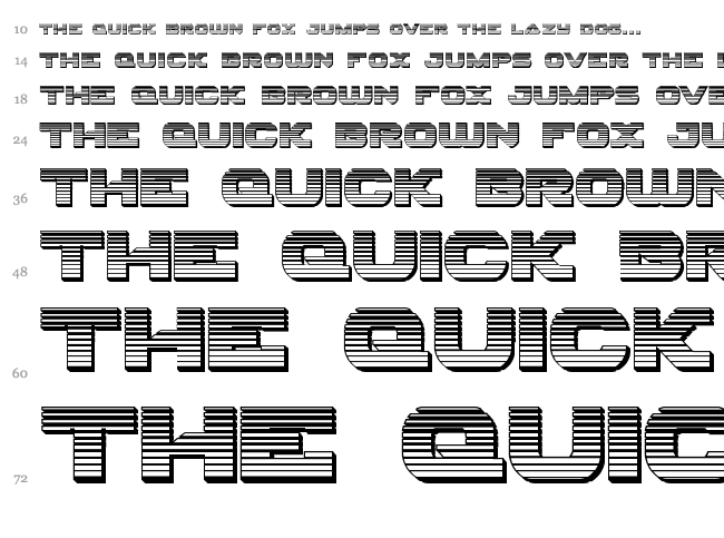 Skyhawk font waterfall