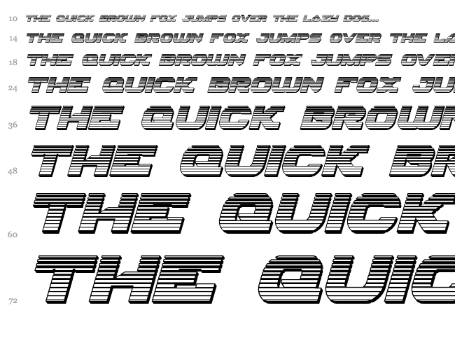 Skyhawk font waterfall