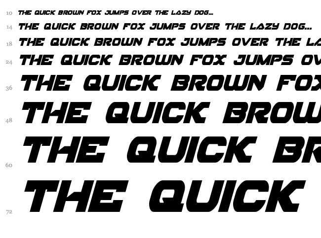 Skyhawk font waterfall