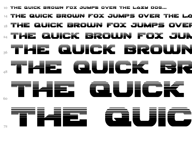 Skyhawk font waterfall
