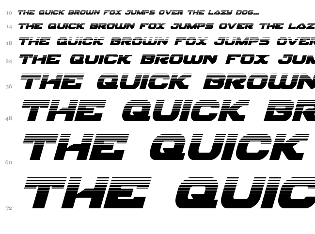 Skyhawk font waterfall